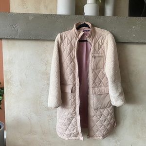 Cosy Cream Jacket with Pink Interior Sz S SOULMATE